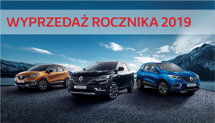 Najlepsza wyprzedaż Renault 2019! Najlepsza wyprzedaż Renault 2019!